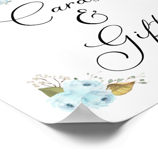 Kinderspuckskarte und Geschenkschild Poster (Ecke)