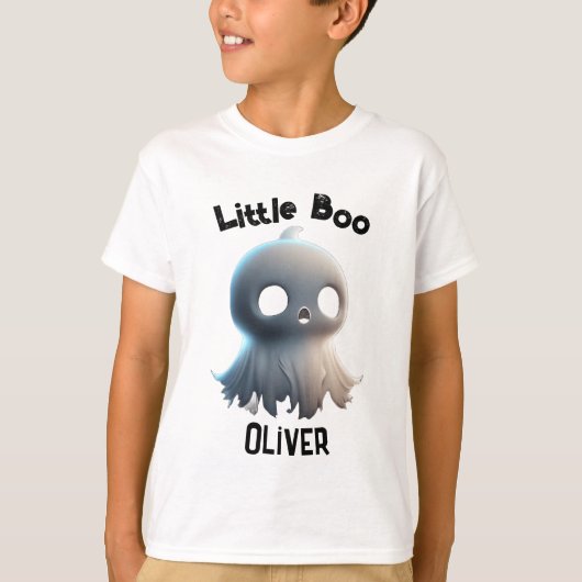 Kinderspuke mit 'Little Boo' Baby Ghost T-Shirt (Vorderseite)