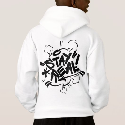 Kinderstädtische Kleidung: Bleibe Sie wirkliches Hoodie (Rückseite)