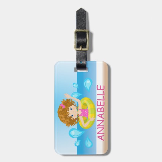 Kinderstrand-Gepäckmarke Gepäckanhänger (Vorderseite vertikal)