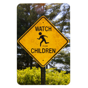 Kinderstrasse-Schild beachten Magnet