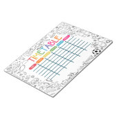 Kinderstuhlfahrplan niedliche Doodle Notizblock (angewinkelt)