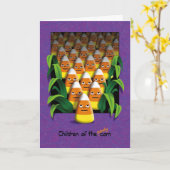 Kindersüßigkeits-Mais Halloween Karte (Gelbe Blume)