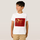 KinderT-Shirt des goldenes RAM-chinesisches neuen T-Shirt (Vorne ganz)