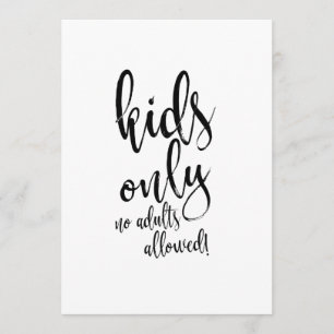 Kindertabellkalligraphie Erschwingliches Hochzeits Einladung