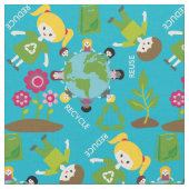 KinderTag der Erde-Gewebe Stoff (Nahaufnahme)