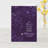 Kindertag Segen für die Menschheit Lila botanisch Karte (Gelbe Blume)