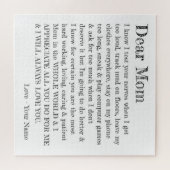 Kindertagesbrief Liebe Mama Typografie Puzzle (Horizontal)