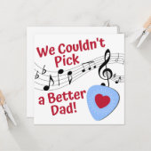 Kindertageskarte des Vaters, Musikthema Karte (Vorderseite/Rückseite Beispiel)