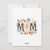 Kindertageskarte für Gedichte, Muttertag Feiertagskarte (Rückseite)