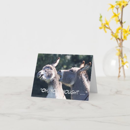 Kindertageskarte mit Eseln Karte (Gelbe Blume)