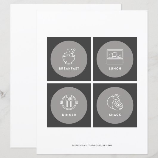 Kindertageskarte Visuelles Schema 3 (Vorne/Hinten)