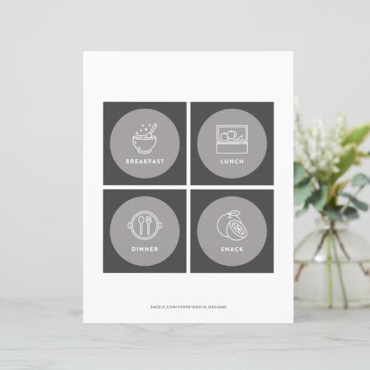 Kindertageskarte Visuelles Schema 3 (Stehend Vorderseite)