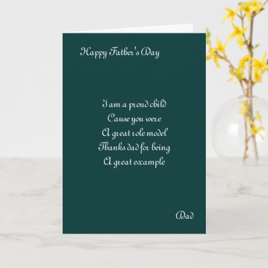 Kindertageskarten des stolzen Vaters Karte (Gelbe Blume)