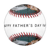 Kindertageskind Vater mit Baby Custom Foto Baseball (Rückseite)