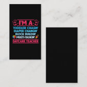 Kindertageslehrer - Kinderbetreuer Visitenkarte (Vorne/Hinten)