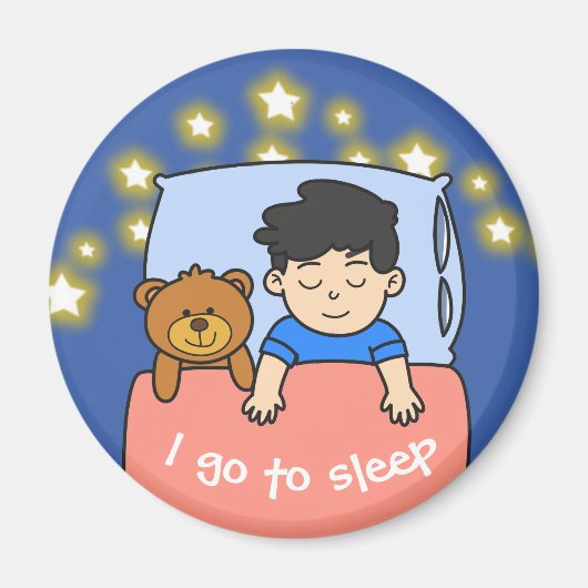 Kindertagesroutine - Junge Magnet (Vorne)