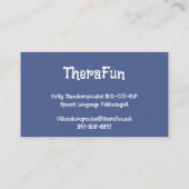 Kindertagesstätte - Blau - Direkt 2 Visitenkarte (Rückseite)