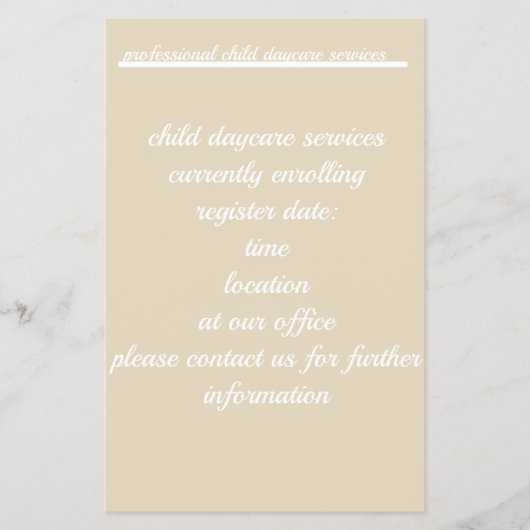 Kindertagesstätte Flyer (Vorne)