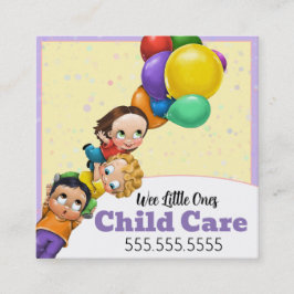 Kindertagesstätte Kinderbetreuung Kinderbetreuung  Quadratische Visitenkarte