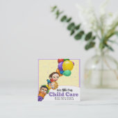 Kindertagesstätte Kinderbetreuung Kinderbetreuung Quadratische Visitenkarte (Stehend Vorderseite)