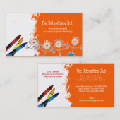 KINDERTAGESSTÄTTE Kinderbetreuungs-Babysitting Visitenkarte (Vorne/Hinten)