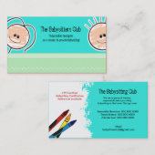 KINDERTAGESSTÄTTE Kinderbetreuungs-Babysitting Visitenkarte (Vorne/Hinten)