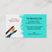 KINDERTAGESSTÄTTE Kinderbetreuungs-Babysitting Visitenkarte (Rückseite)