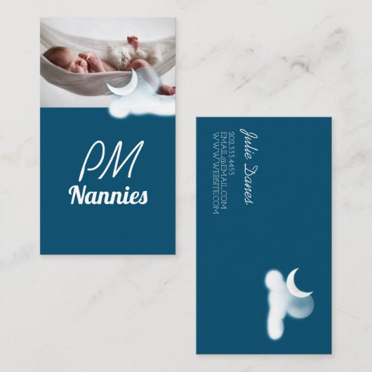 Kindertagesstätte Kindermädchen Babysitter Visitenkarte (Vorne/Hinten)