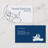 Kindertagesstätte Kindermädchen Babysitter Visitenkarte (Vorne/Hinten)