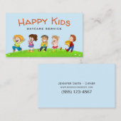 Kindertagesstätte niedlich Kinderbetreuung Kinderb Visitenkarte (Vorne/Hinten)