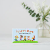 Kindertagesstätte niedlich Kinderbetreuung Kinderb Visitenkarte (Stehend Vorderseite)