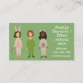 Kindertagesstätte oder Kinderbetreuung Visitenkarte (Vorderseite)