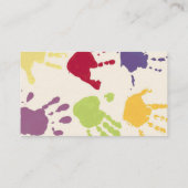 Kindertagesstätte übergibt Visitenkarte (Rückseite)