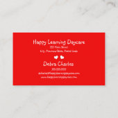 Kindertagesstätte Visitenkarte (Rückseite)