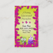 Kindertagesstätten-Visitenkarte - bunte kleine Visitenkarte (Rückseite)