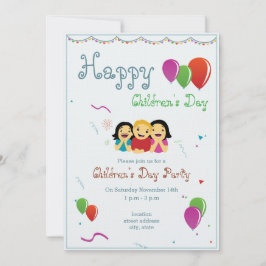 Kindertagskarte Party Einladung