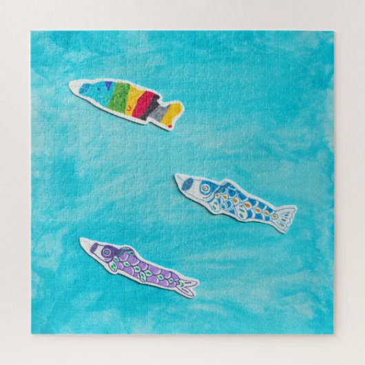 Kindertagsrätsel Koinobori Puzzle (Vertikal)