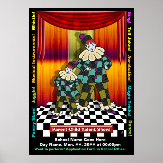 Kindertalent-Show Poster (Vorne)