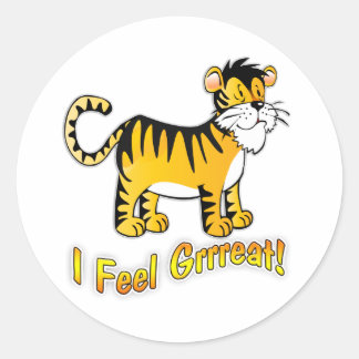 Kindertasche Sticker Tiger I Feel Great Party
