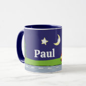 Kindertasse - Feuerwehr Nacht | personalisierbare Tasse (Vorderseite Links)