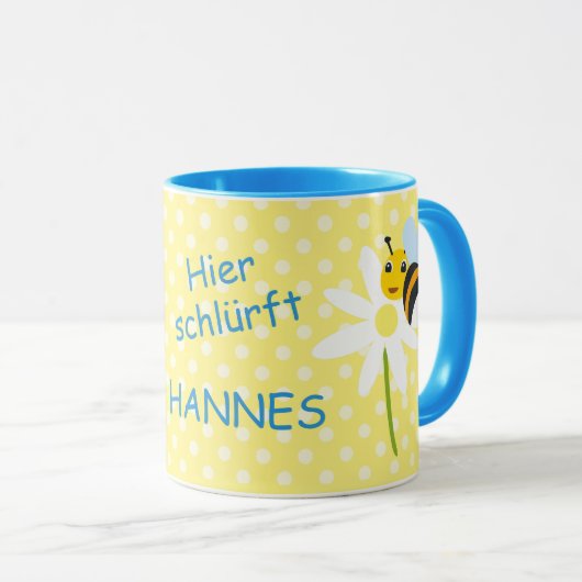 Kindertasse Hummel - Hier schlürft | Tasse (VorderseiteRechts)