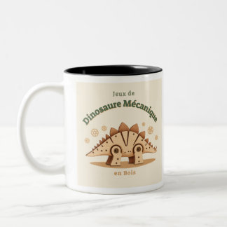 Kindertasse mit bezauberndem Dinosaurier-Motiv Zweifarbige Tasse
