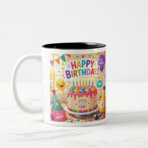 Kindertasse mit bezauberndem Dinosaurier-Motiv Zweifarbige Tasse