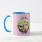 Kindertasse Rosa - Blumenumrandung - Foto Tasse (Links)