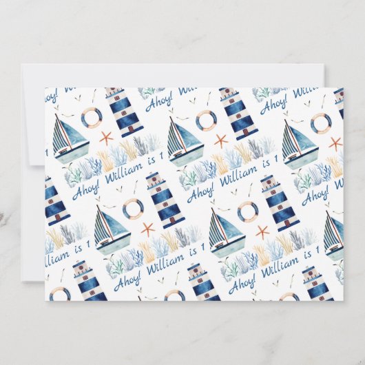 Kindertaufe und 1. Geburtstag Foto Einladung (Rückseite)