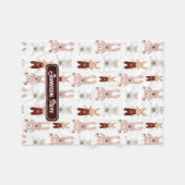 Kinderteddy Bären Cat Panda Bunny Toy Muster Fleecedecke (Vorderseite (Horizontal))