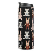 Kinderteddy Bären Cat Panda Bunny Toy Muster Thermosbecher (Nach rechts gedreht)
