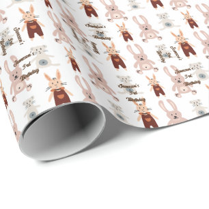 Kinderteddybären Katze Panda Toy Muster Geburtstag Geschenkpapier