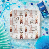 Kinderteddybären Katze Panda Toy Muster Geburtstag Pappteller (Party)